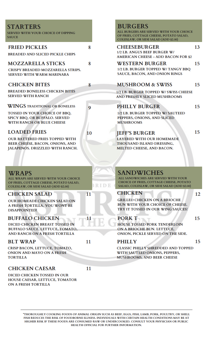 Spirits on the Green Lake MacBride Golf Club