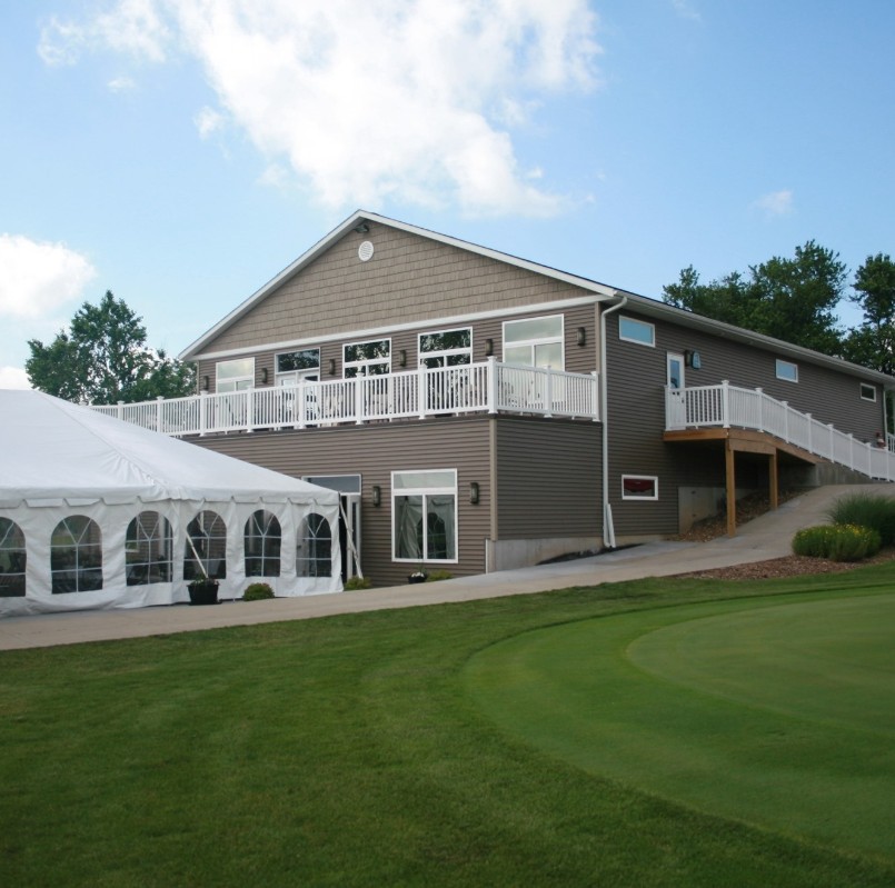club house and tent